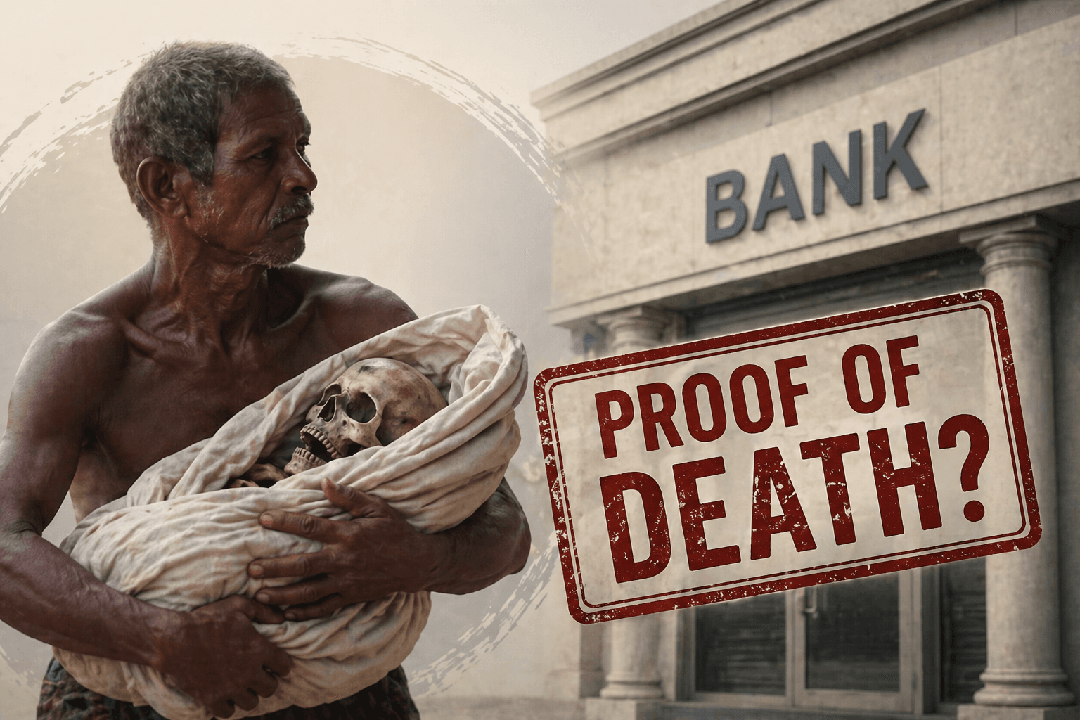 A Disturbing Reality: Man Carries Sister’s Remains to Bank in Odisha to Prove Her Death