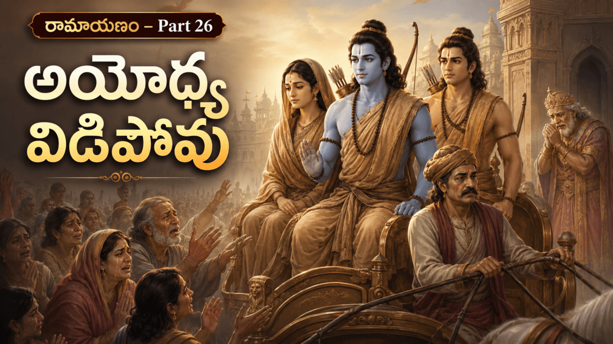 Ramayana – Part 26: The Departure from Ayodhya — Sumantra’s Chariot, the Lament of the People, Dasharatha’s Heartbreak, and Rama’s Steadfast Dharma