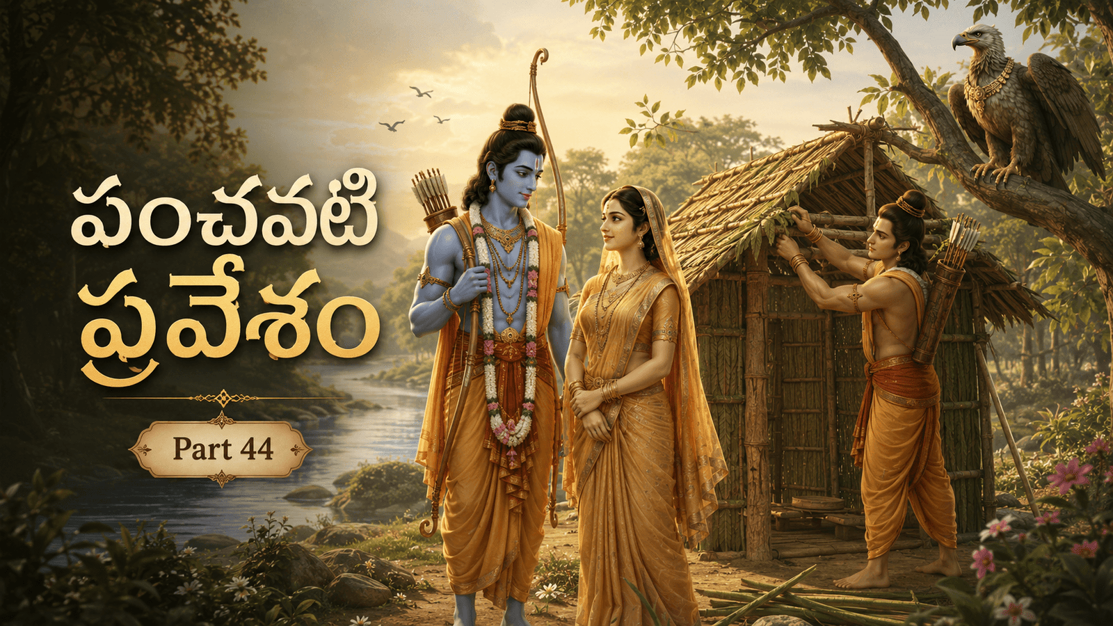 Ramayana – Part 44: Entry into Panchavati — Lakshmana’s Construction of the Hermitage, Life on the Banks of the Godavari, and the Beautiful Days of Forest Exile for Sita and Rama