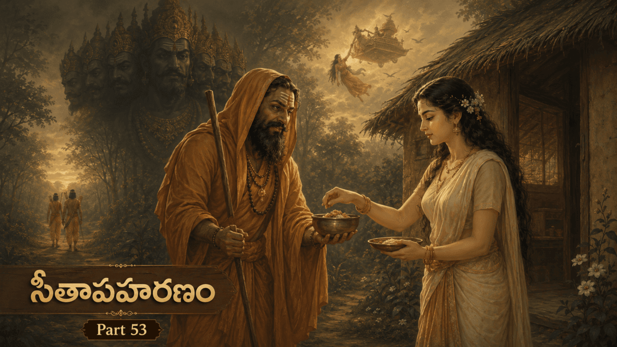 Ramayana – Part 53: Ravana in the Disguise of a Sage — Sita’s Hospitality, Ravana’s Evil Desire, and the Great Tragedy of Sita’s Abduction