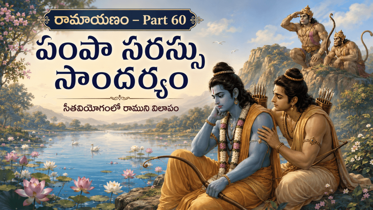 Ramayana – Part 60: The Beauty of Pampa Lake — Rama’s Lament in Separation from Sita, Lakshmana’s Words of Courage, and Sugriva’s Vigilance on Rishyamuka