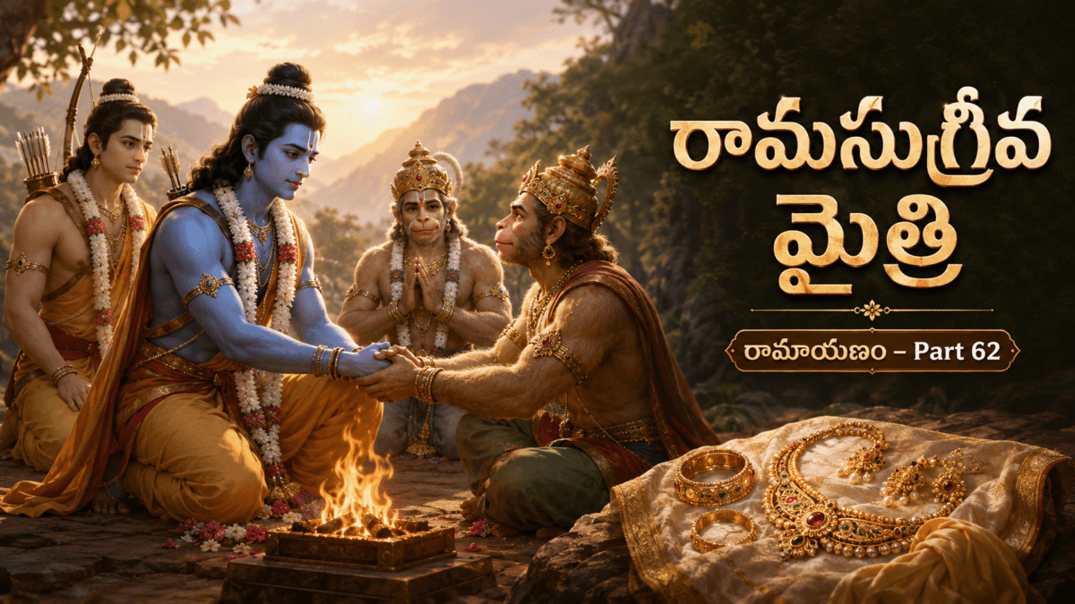 Ramayana – Part 62: The Friendship of Rama and Sugriva — Sharing Mutual Sorrows, the Oath Before Sacred Fire, and the Recognition of Sita’s Ornaments