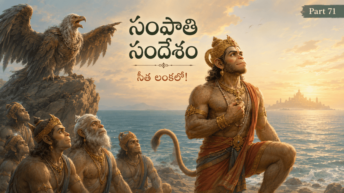 Ramayana – Part 71: Sampati’s Message — Jatayu’s Brotherly Bond, Confirmation that Sita is in Lanka, the Rebirth of Hope Among the Vanaras, and Preparation for Hanuman’s Great Leap
