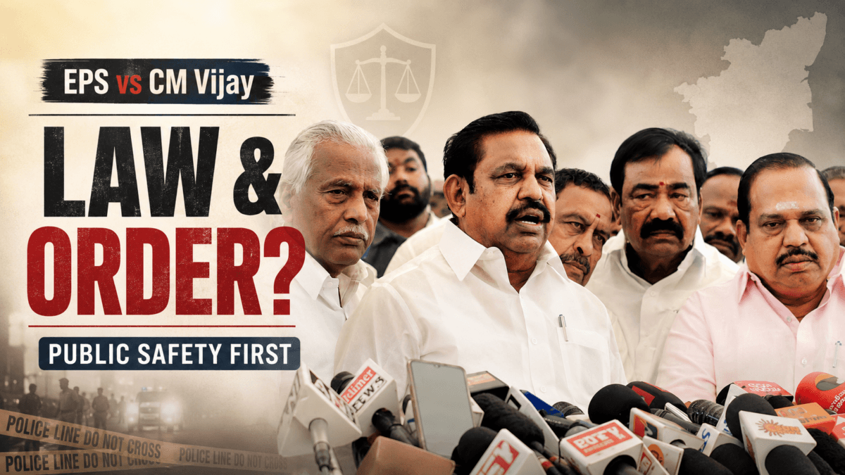 EPS Questions CM Vijay on Law and Order: Why Public Safety Must Come First