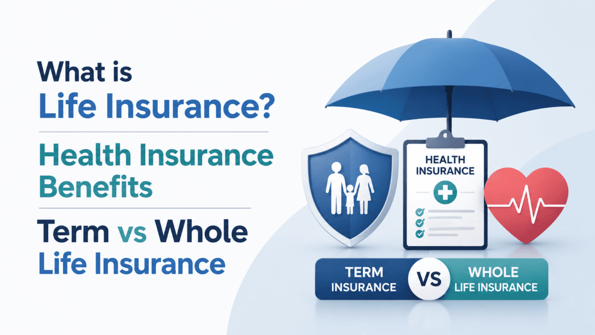Life Insurance, Health Insurance Benefits, and the Difference Between Term and Whole Life Insurance