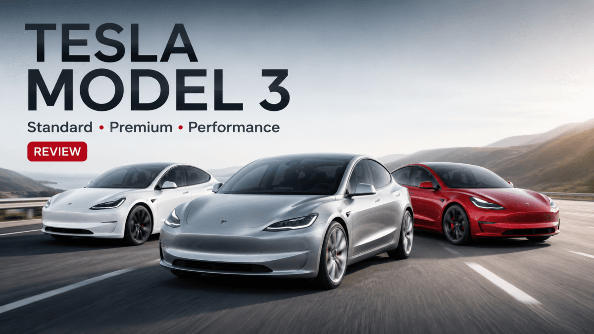 Tesla Model 3 Standard, Premium and Performance